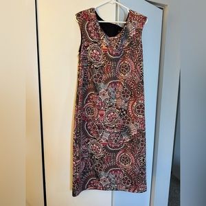 Connected Apparel brown print dress